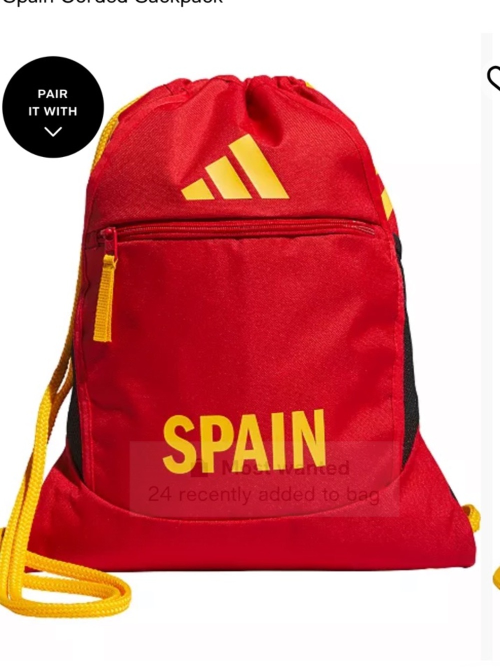 NWTS Adidas Spain Stadium Sackpack